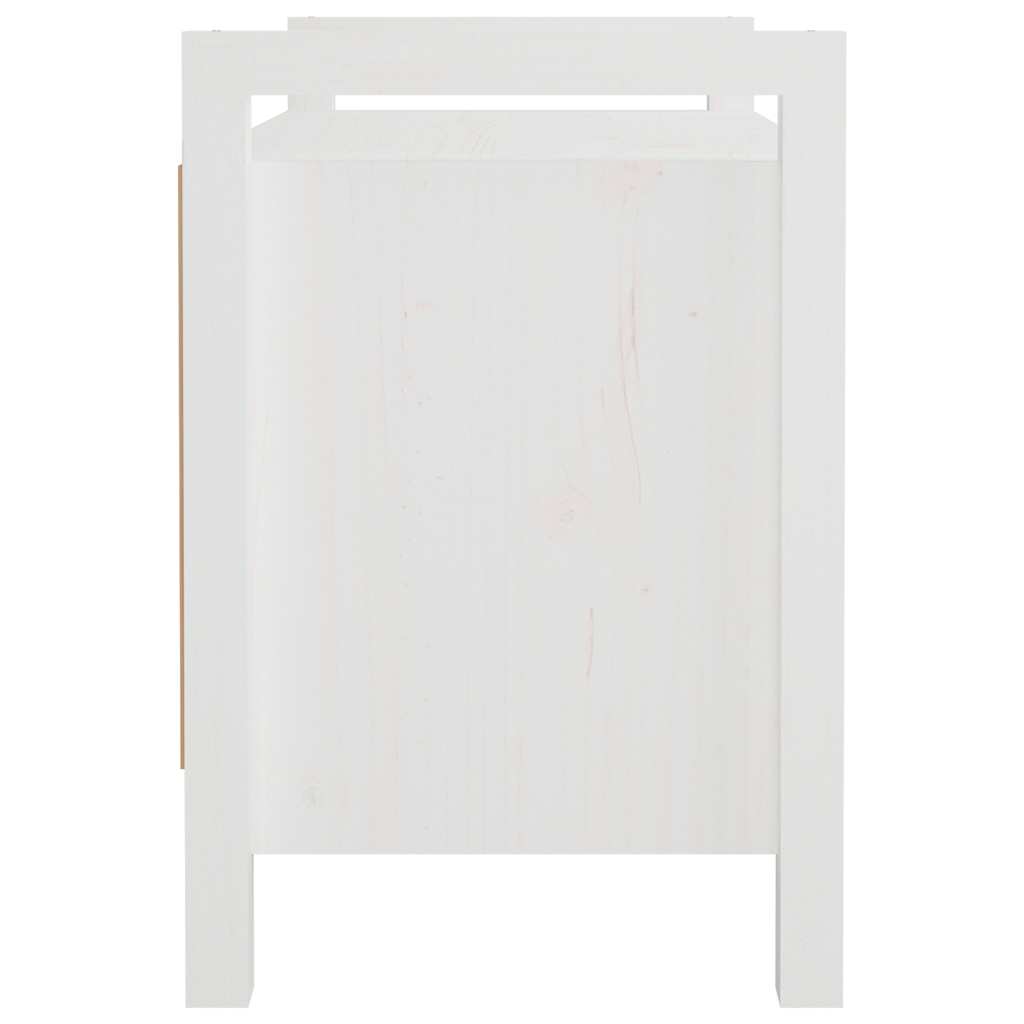 Hall Bench White 80x40x60 cm Solid Wood Pine